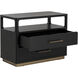 Danette 36 X 19.5 inch Black Night Stand